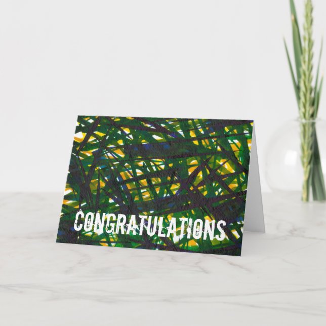 Carte Ajoutez votre bosquet vert des textes | II (Devant)