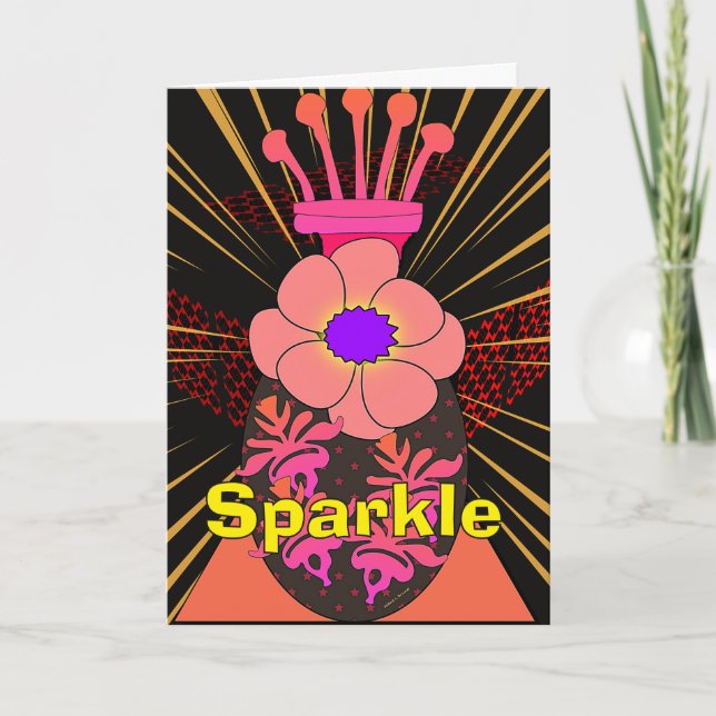 Carte Ajoutez Votre Message Couronne de Fleur Gloire (Devant)