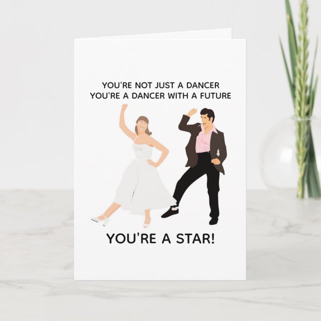 Carte AJOUTEZ VOTRE PROPRE TEXTE dancing birthday  (Devant)