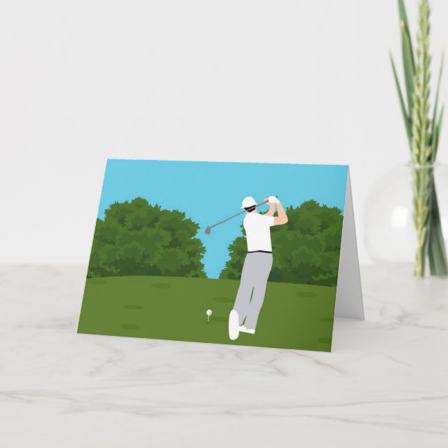 Carte AJOUTEZ VOTRE PROPRE TEXTE Swing de golf (Devant)