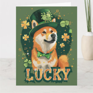 Carte Akita Chien St. Patrick's Day