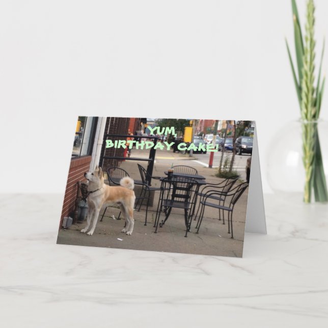 CARTE AKITA SOUHAITE À "VOTRE SOEUR" UN ANNIVERSAIRE AMU (Devant)