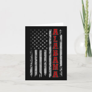 Carte Alabama - Drapeau Vintage américain
