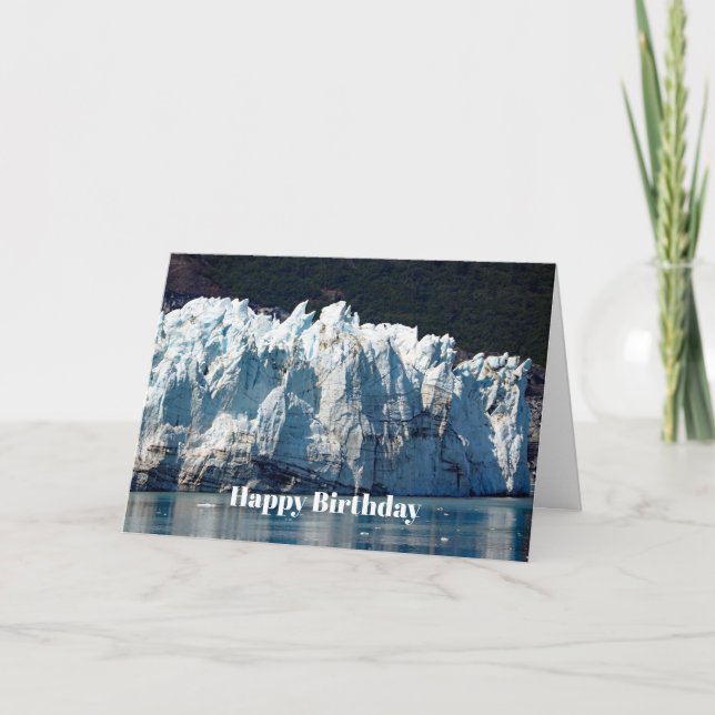 Carte Alaska Glacier Photo Anniversaire (Devant)