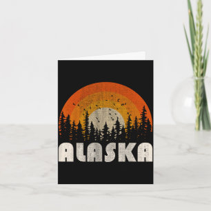 Carte Alaska - nature drôle vintage randonnée 60s 70s 80
