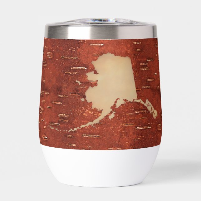 Carte Alaska Sur L'Écorce De Birch Intérieur (Avant)
