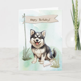 Carte Alaskan Klee Kai reproduit le chien sous le signe 