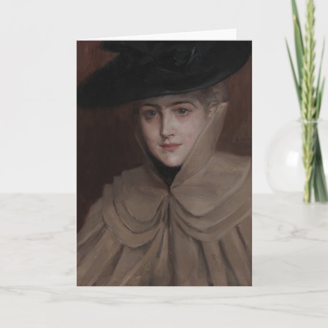 Carte Albert Edelfeel - Portrait d'une jeune femme (Devant)