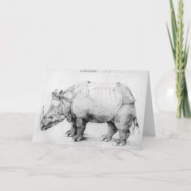 Carte Albrecht Durer Rhinoceros (Devant)
