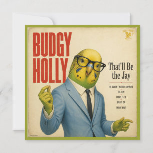 Carte Album Budgy Holly : une parodie