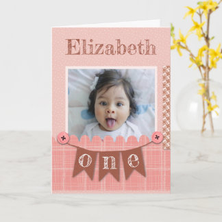 Carte Album scrapbooking rose pour le 1er anniversaire d