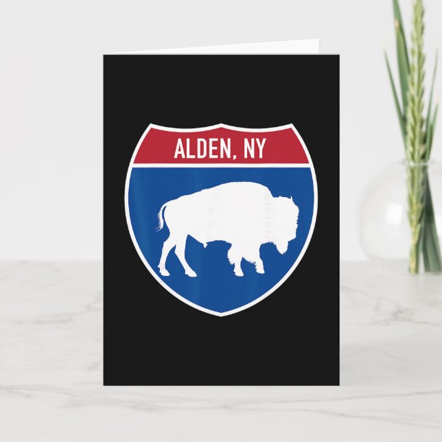 Carte Alden New York Buffalo Ny Highway Interstate Sign  (Devant)