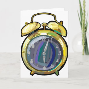 Carte Alerte Clock Greeting