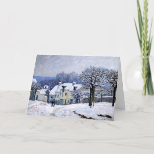 Carte Alfred Sisley - Place Chenil à Marly, Effet Neige