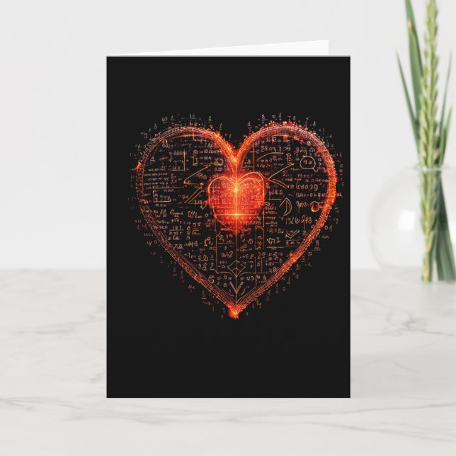 Carte Algèbre de la Saint-Valentin, Math, Physique, Chim (Devant)