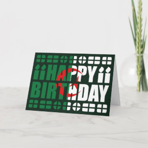 Carte Algeria Flag Birthday Card