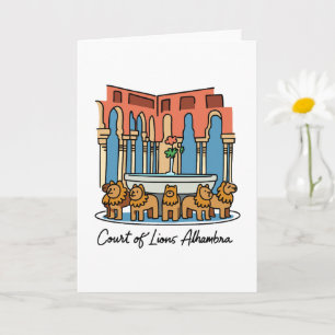 Carte Alhambra Cour des Lions 3