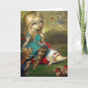 Carte "Alice and the Bosch Birds" Greeting Card