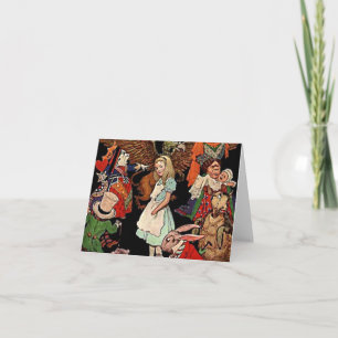 Carte Alice au pays des merveilles avec l'illustration