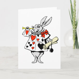 Carte Alice au pays des merveilles - Lapin blanc