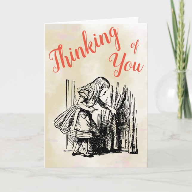 Carte Alice au pays des merveilles Penser à vous Clé de  (Devant)