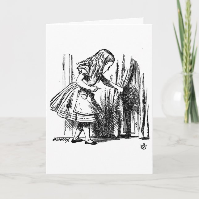 Carte Alice au pays des merveilles Petite porte vers le  (Devant)
