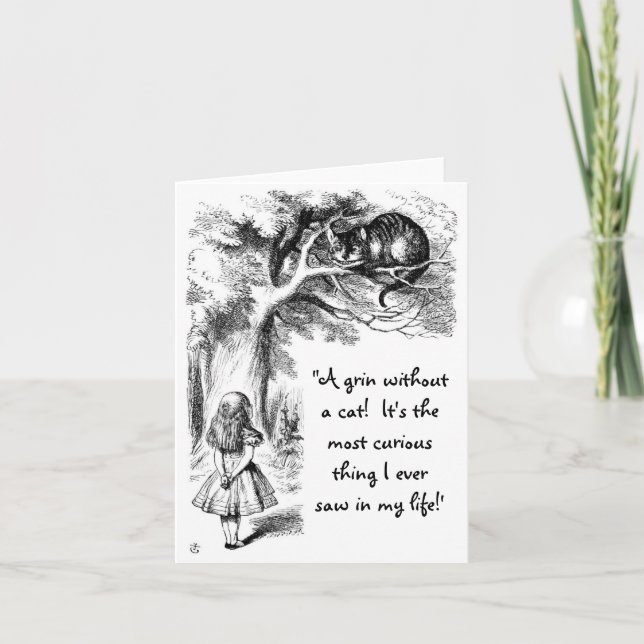 Carte Alice et le chat de Cheshire (Devant)