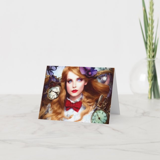 Carte Alice garde le temps L'IA a généré de l'art en tou (Devant)