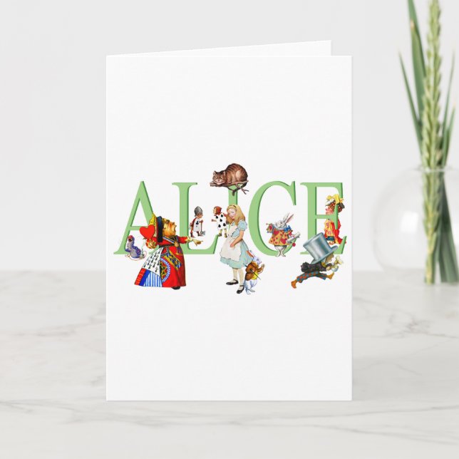CARTE ALICE IN WONDERLAND & AMIS (Devant)