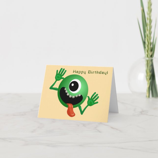 Carte Alien à l'anniversaire (Devant)