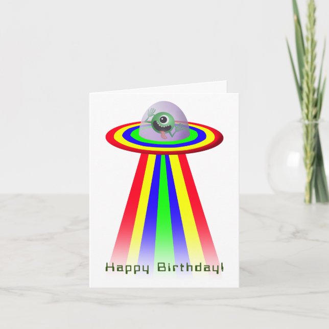 Carte Alien à l'anniversaire (Devant)