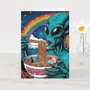 Carte Alien Manger Des Nouilles Toutes Les Occasions