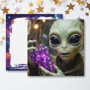 Carte Alien Stellaire tenant des Raisins Cristallins