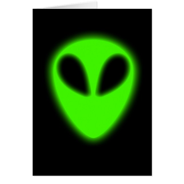 Carte Alien verte brillante (Devant)