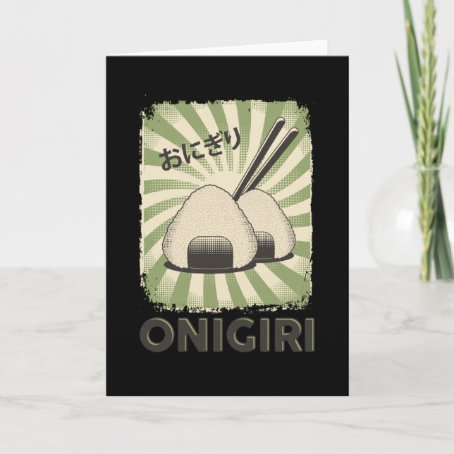 Carte Alimentation parfaite japonaise Onigiri | Style Vi (Devant)