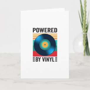 Carte Alimenté par disque vinyle musique rétro vintage