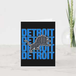 Carte All Grit - Detroit Cool Retro Loisirs Lion Detroit