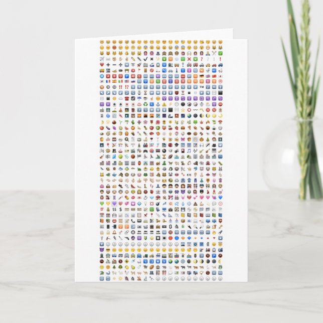 Carte All iPhone / iOS emojis (Devant)