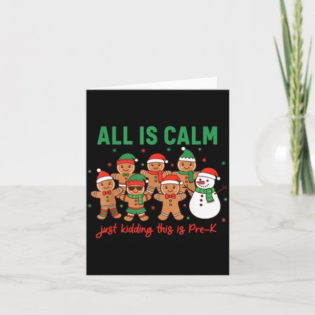 Carte All Is Calm Just Kidding This Is Pre-k Preschool T (Devant)