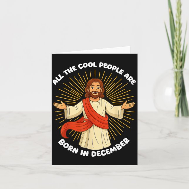 Carte All The Cool People Are Born In December Funny Quo (Devant)