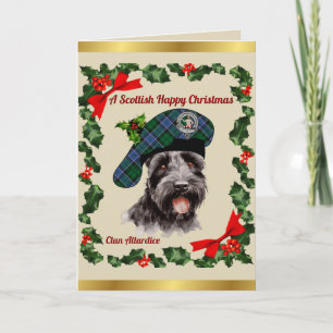 Carte Allardice Scottie Chien Noël personnalisé