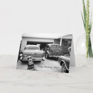 Carte Allée complètement d'anniversaire vintage de papas