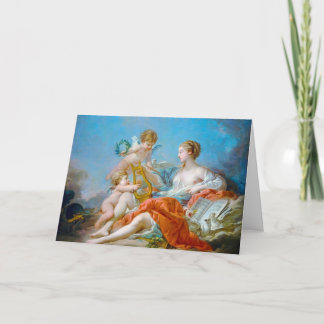 Carte allégorie de francois boucher de la musique rococo