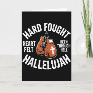 Carte Alléluia de boxe Gants de boxe chrétiens Hard Foug