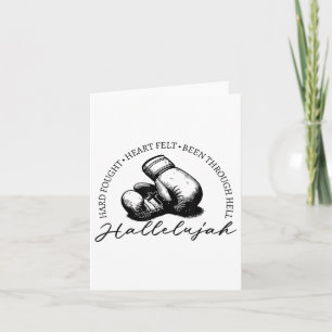 Carte Alléluia durement combattu, cœur durement combattu
