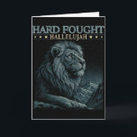 Carte Alléluia durement combattu verset biblique chrétie<br><div class="desc">Alléluia durement combattu verset biblique chrétien Jésus Religieux</div>