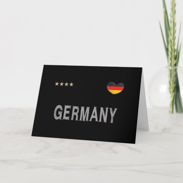 Carte Allemagne Football Fan Chemise Coeur (Devant)