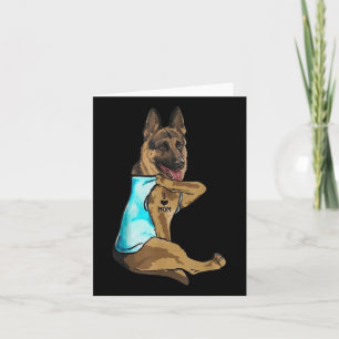 Carte Allemand Berger Chien Tattoo I Love Maman Fête des