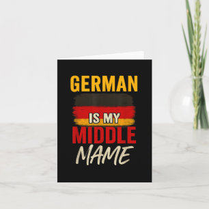 Carte Allemand Est Mon Moyen-Nom Funky Allemagne Drapeau