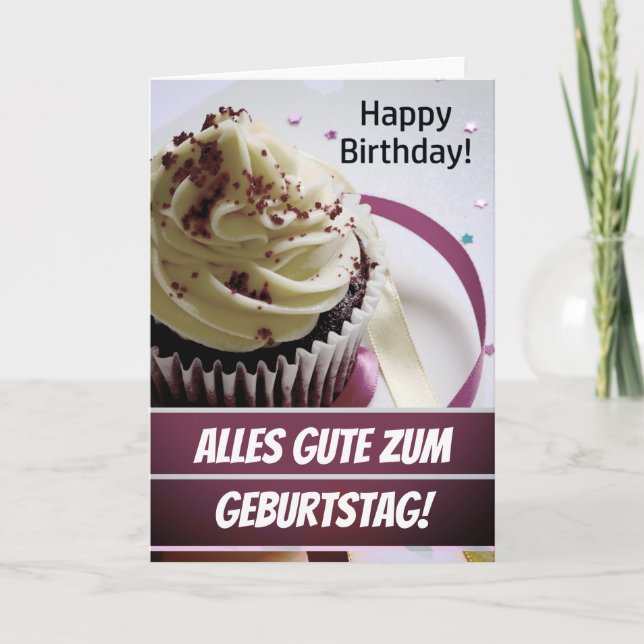 Carte Allemand Joyeux Anniversaire Alles Gute zum Geburt (Devant)